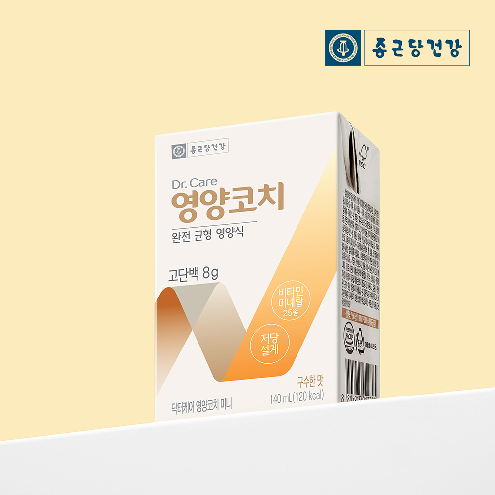 종근당건강 닥터케어 균형영양식 영양코치 미니 140ml 1박스(24팩) 이미지 6