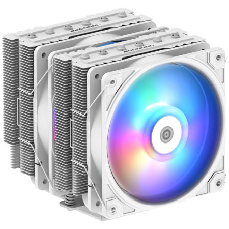 3RSYS Socoool RC1400 Quiet 쌍철봉 듀얼타워 공랭 CPU 쿨러 (화이트)