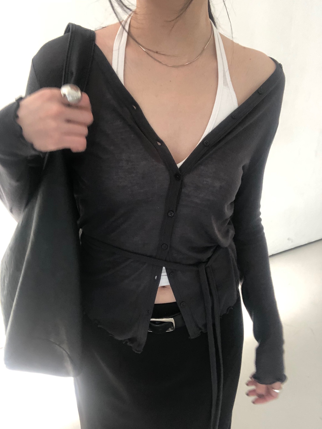 frill button cardigan 프릴 버튼 가디건 (스트랩 set) 상세 이미지 24