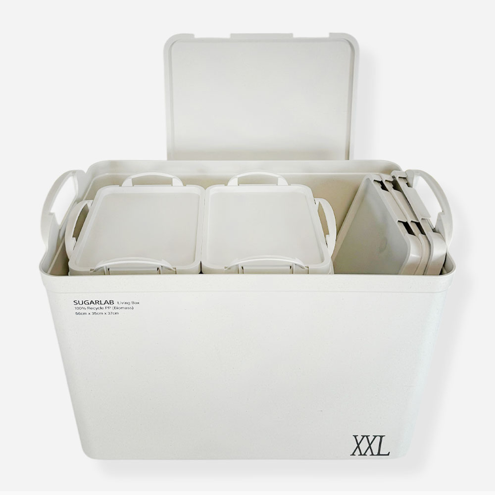 대형 리빙박스 계절옷 이불보관 팬트리정리함 적층형수납함 XXL - 상세 이미지 3