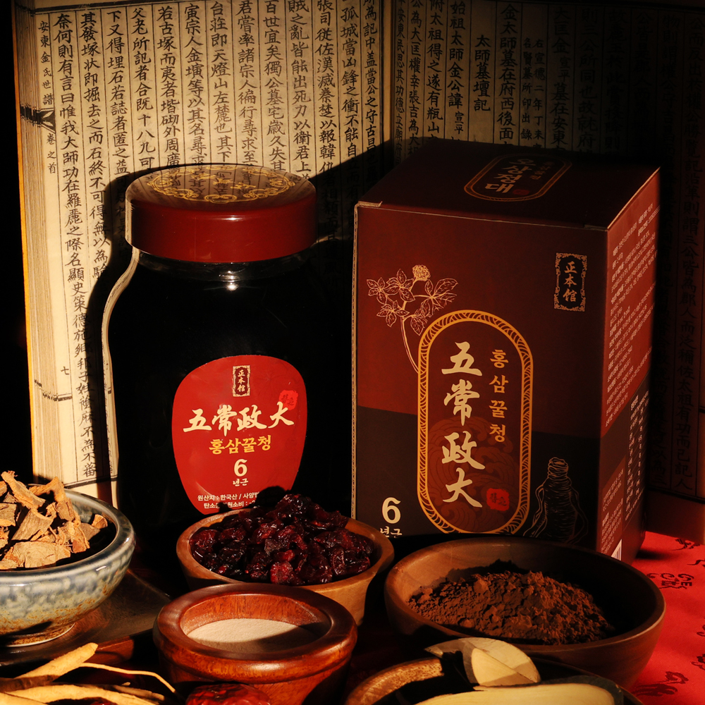 정본관 오상정대 6년근 홍삼꿀청 잠요 벌꿀60% 홍삼청30% 2.4kg - 상품 이미지