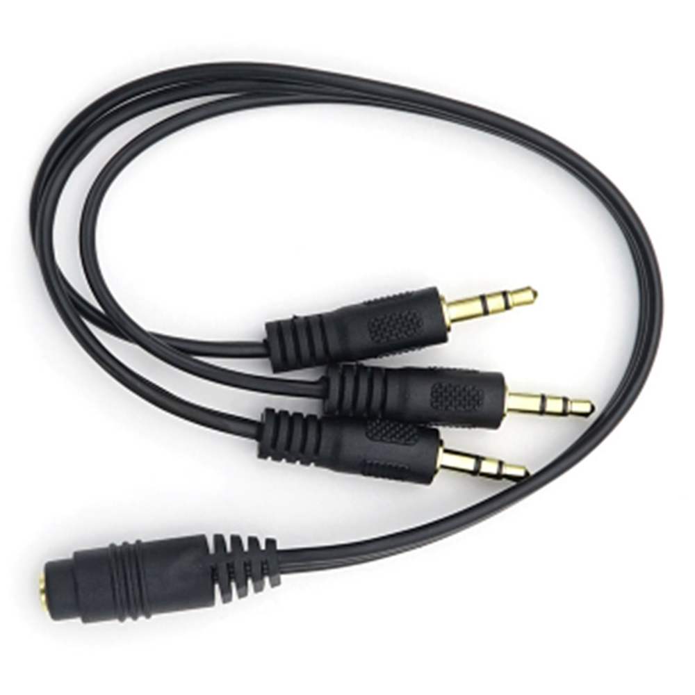 노트북이어폰포트확장 3극 AUX분배케이블 스테레오분배선 FtoMx3 30cm