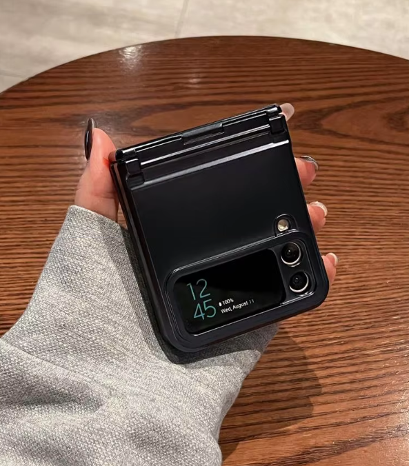 힌지보호 케이스 범퍼 하드 슬림 풀커버 카메라보호 지플립 블랙, 갤럭시Z 플립3 - 상품 이미지