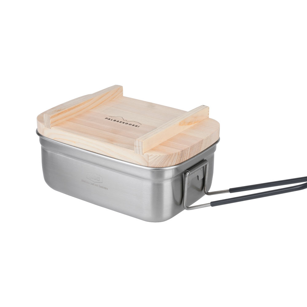 800도씨 스텐 캠핑 반합 밀폐용기 코펠 뚜껑 세트