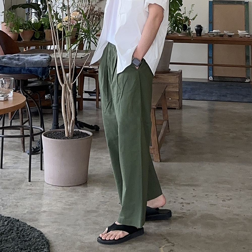 남자 여름바지 아이스 남자 린넨팬츠 남성 와이드팬츠 - 상세 이미지 2