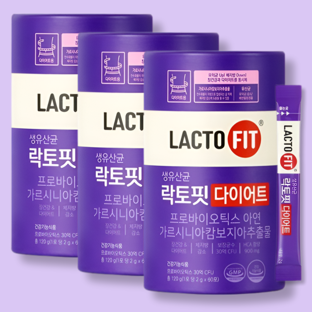 종근당 락토핏 다이어트 2g 60포 x 3통 생유산균 슬림 3개월 - 상품 이미지