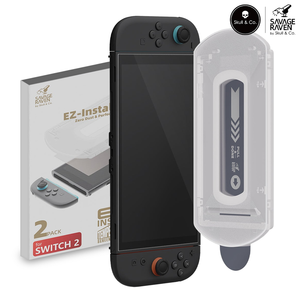 닌텐도 스위치2 액정보호필름 강화유리 스컬앤코 이지인스톨 2매