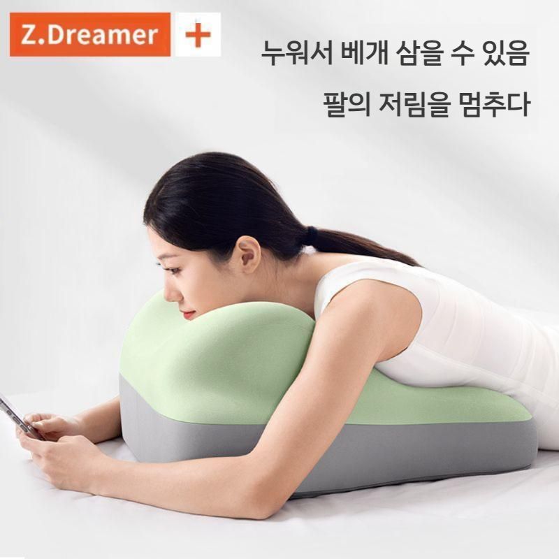 침대 수면 쿠션 엉덩이 높이 다기능 베개 리클라이닝 등받이 더블 핑크 - 상세 이미지 4