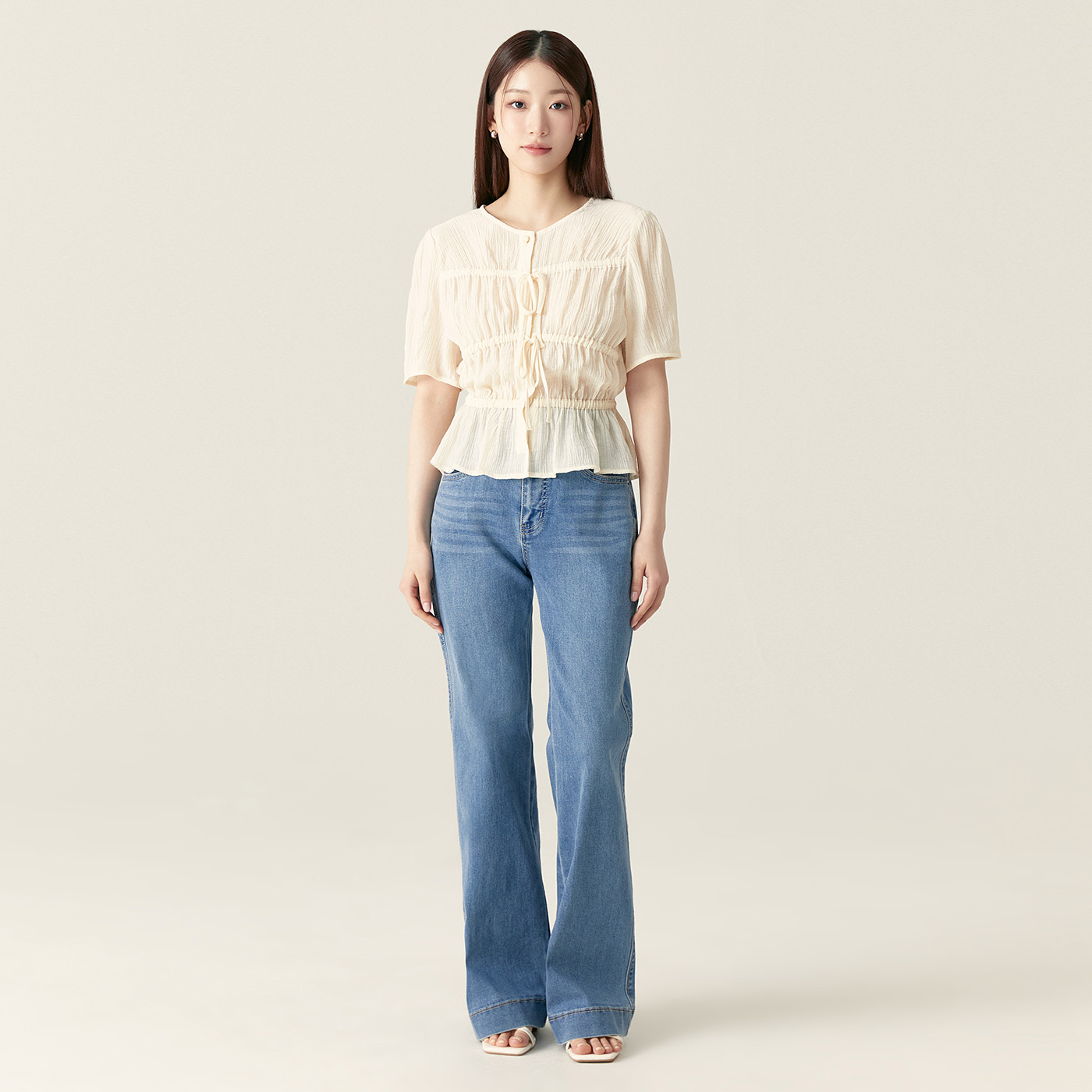 로엠 세미 부츠컷 데님 RMTJF25G14