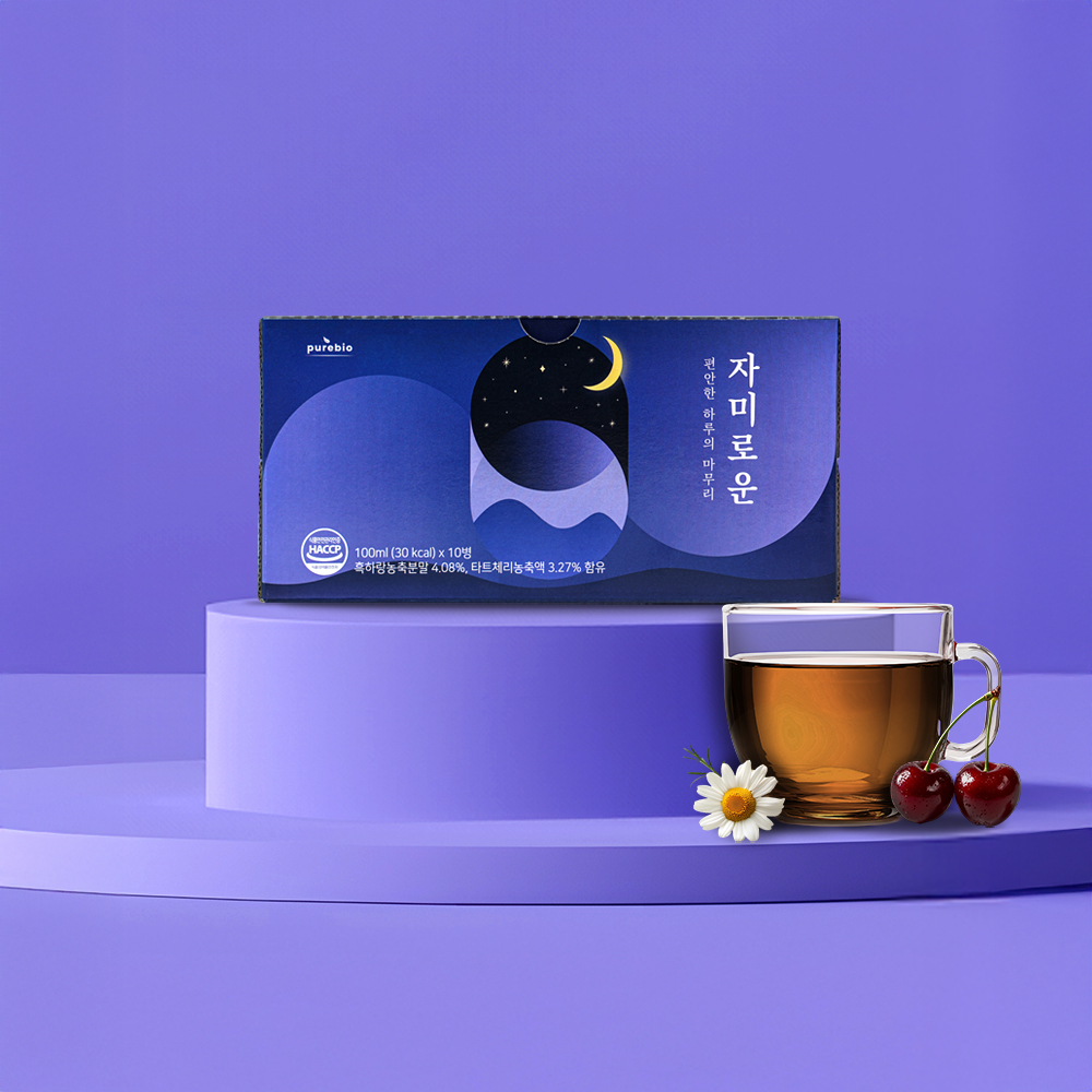 퓨어바이오 자미로운 편안한 하루의 마무리 릴렉스 음료 100ml x 10병 - 메인 이미지