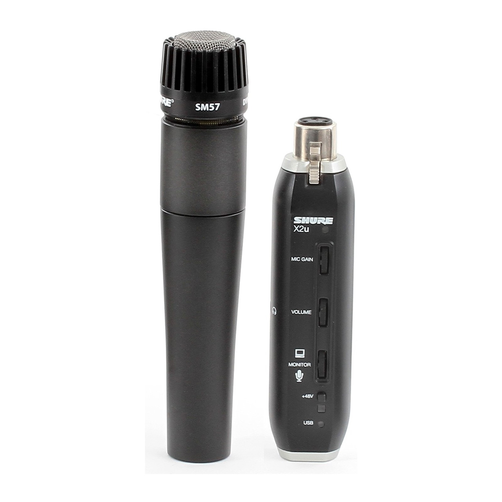 SHURE SM57+X2U 슈어 PC용 USB 유선마이크 보컬 악기 홈레코딩 프리앰프내장 - 상세 이미지 5