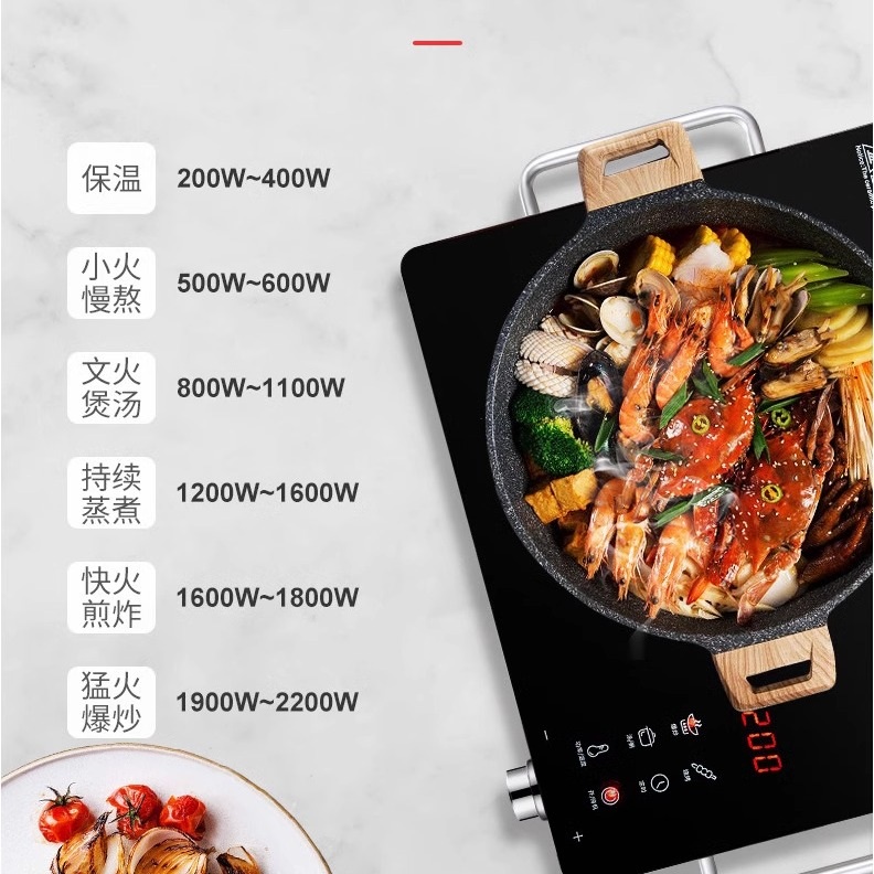 전기 인덕션 가정용 히터 쿠커 세라믹 쿡탑 핫플레이트 220v 유럽 규정 - 상세 이미지 5