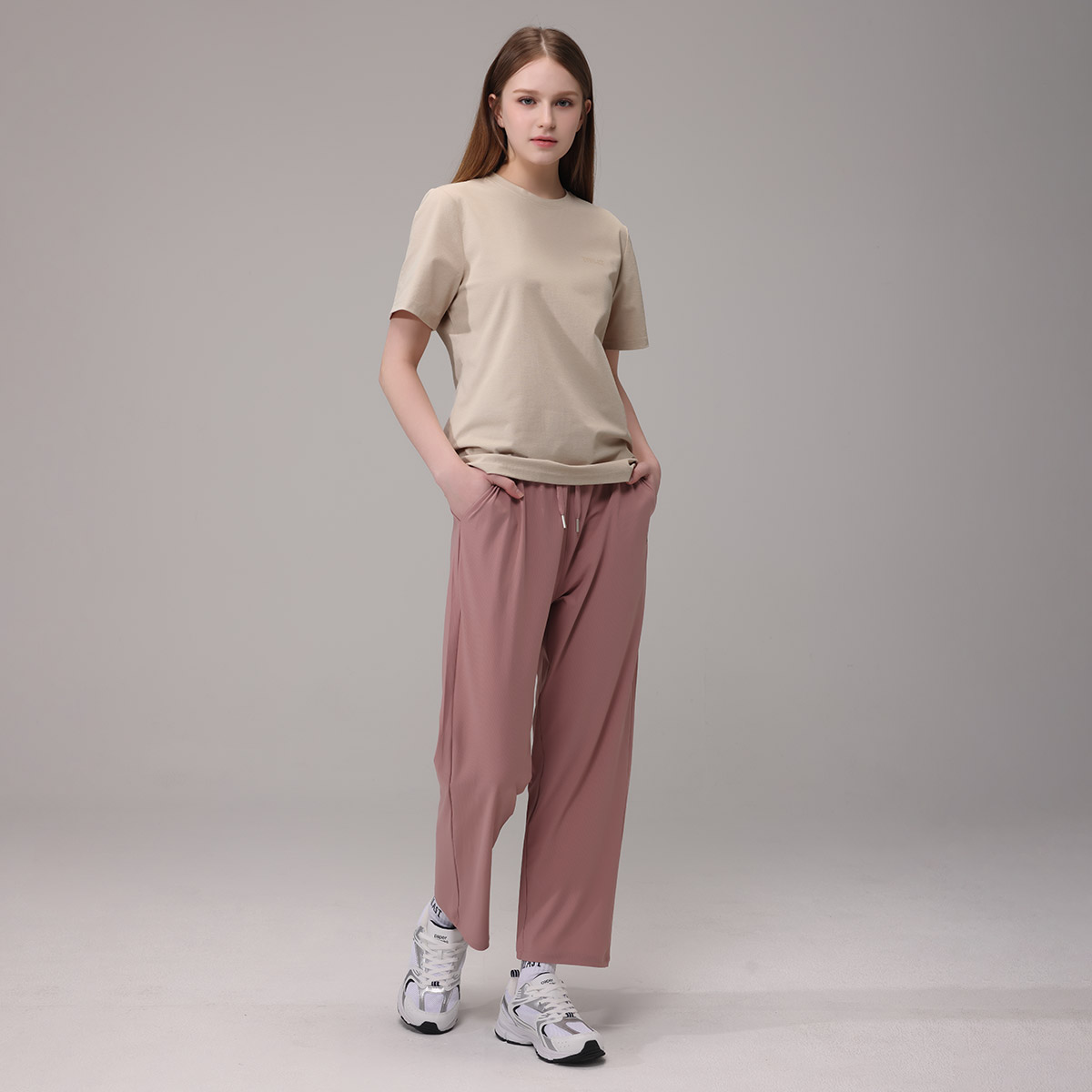 에버라스트 여성 9부 쿨링 바지 스트라이프 팬츠 - 상세 이미지 2