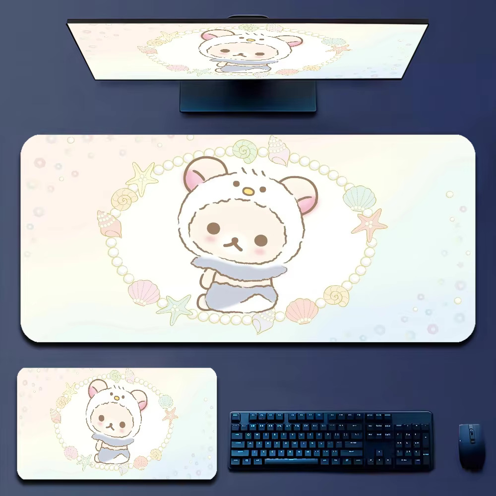 코리락쿠마 리락쿠마 키이로이토리 차이로이코구마 마우스 장 패드 매트 굿즈 R-RilakkumaES XL 잠금 PC 게이밍 게이머 데스크 키보드... 