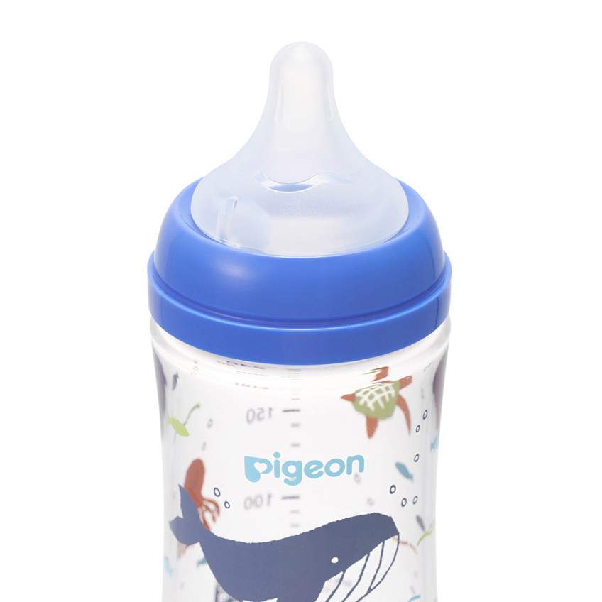 [발주상품] 피죤 모유실감 T-Ester 플라스틱 젖병 240ml Sea - 수유·외출 - 하카타몰