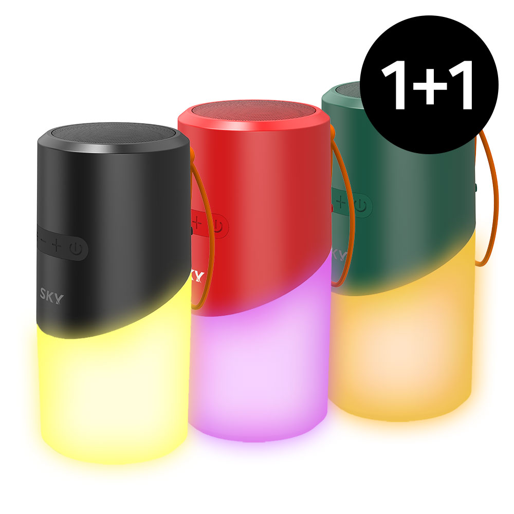 1+1 붐 네온 N2 5W 무선 블루투스 스피커 생활방수 LED - 메인 이미지