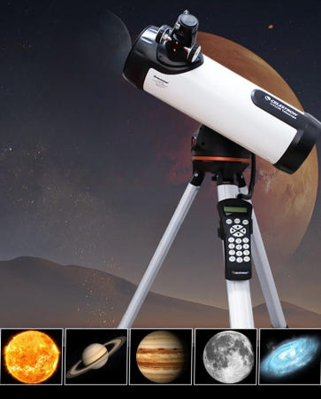 [해외]천체망원경 적도의 고화질 렌즈 관측 전문 천문 알루미늄 고배율 달 우주 스코프 입문용 접안 A.자동 표준형