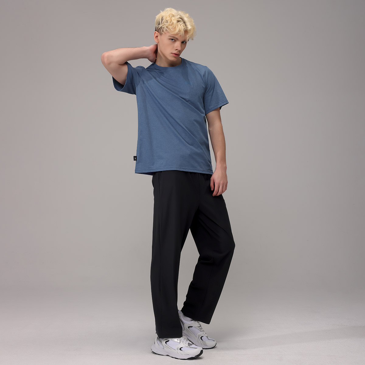 1+1 에버라스트 남자 9부 쿨링 바지 스트라이프 팬츠 - 상세 이미지 3