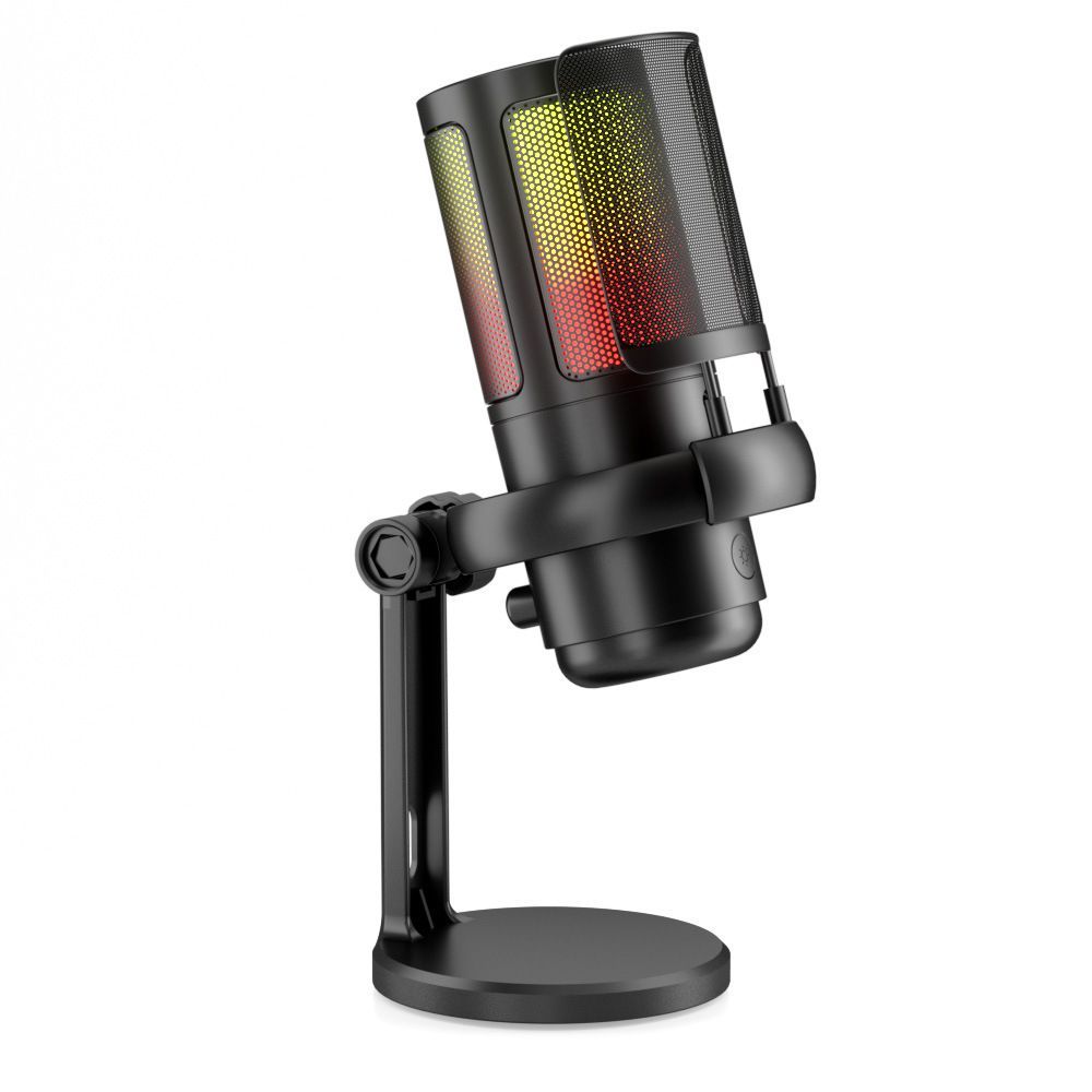 게임 방송용 마이크 USB RGB 라이브 스트리밍 1 블랙 마이크 세트(거치대 메쉬커버 포함) - 상세 이미지 2