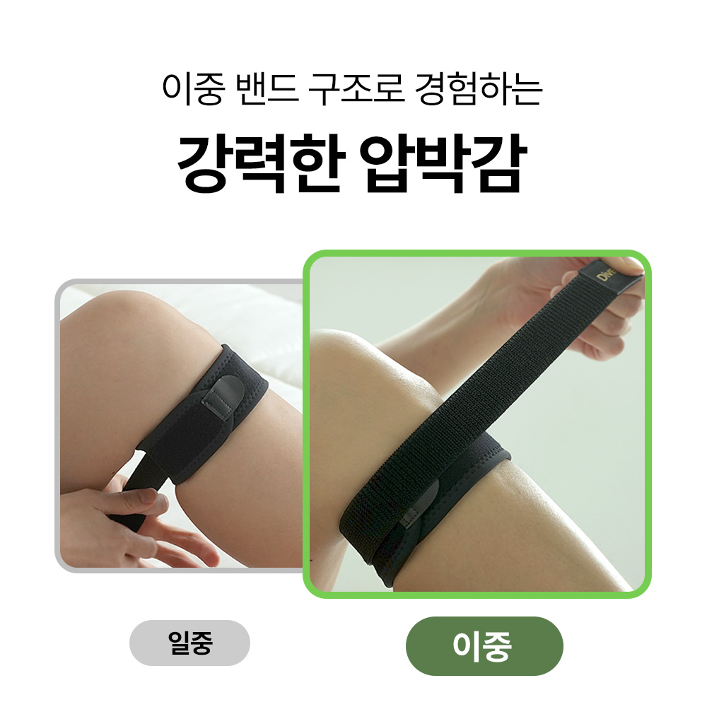 이중 압박 v2 무릎보호대 러닝 테니스 배드민턴 등산 슬개골 슬개건 달리기 마라톤 아대