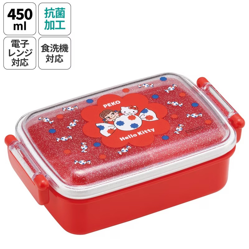 스케이터 페코짱 X 헬로키티 캐릭터 식기세척기 대응 항균 도시락 런치박스 450ml RBF3ANAG - 주방·식기 - 하카타몰