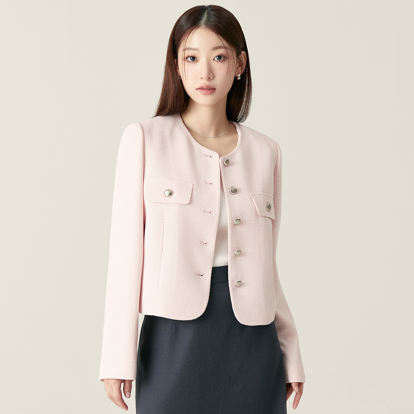 로엠 칼라리스 조직감 자켓 RMJKF24R11 - 상세 이미지 2