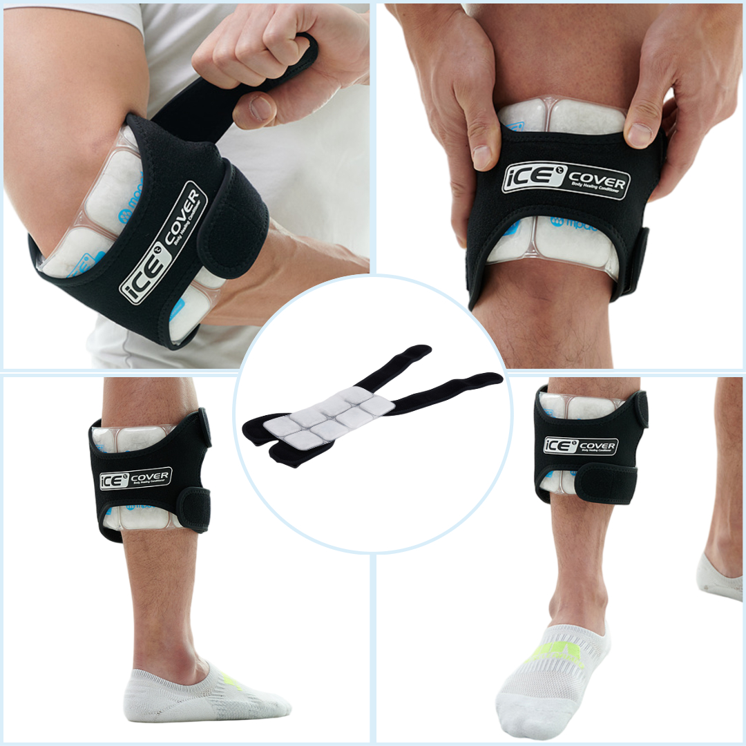 아이스커버 무릎냉찜질 팔꿈치 테니스 엘보우 종아리 정강이 아이싱밴드 팔 다리 러닝 마라톤 얼음찜질 냉팩