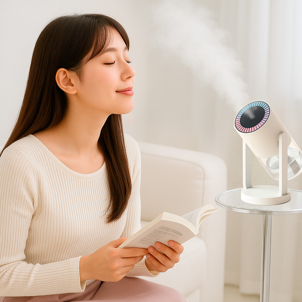 이놀 스윙미스트 각도조절 미니가습기 600ml 무소음 세척편한 책상 탁상용 소형 아기방