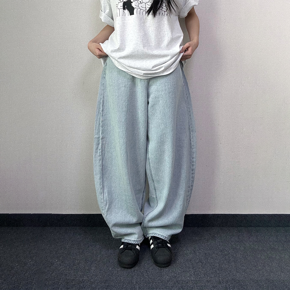 마티 와이드 연청 데님 팬츠 [3Size] - 상품 이미지