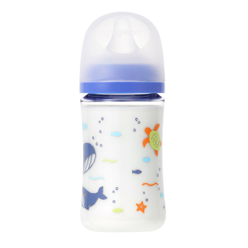 [발주상품] 피죤 모유실감 T-Ester 플라스틱 젖병 240ml Sea - 수유·외출 - 하카타몰