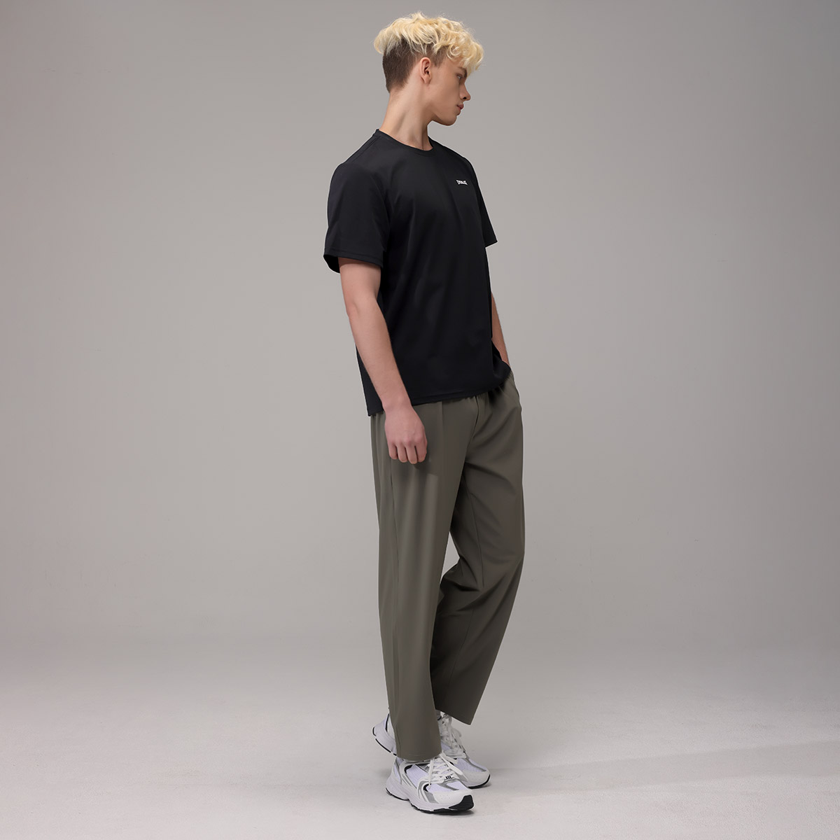 1+1 에버라스트 남자 9부 쿨링 바지 스트라이프 팬츠 - 상세 이미지 5