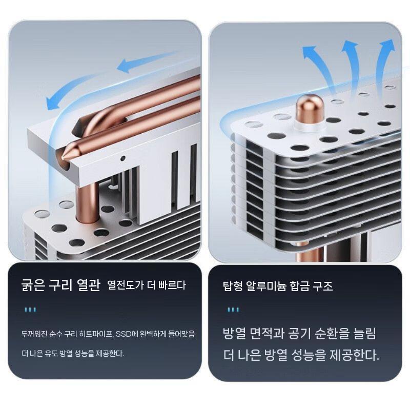 M.2 SSD 방열판 PS5 NVMe 히트싱크 알루미늄 - 상세 이미지 3