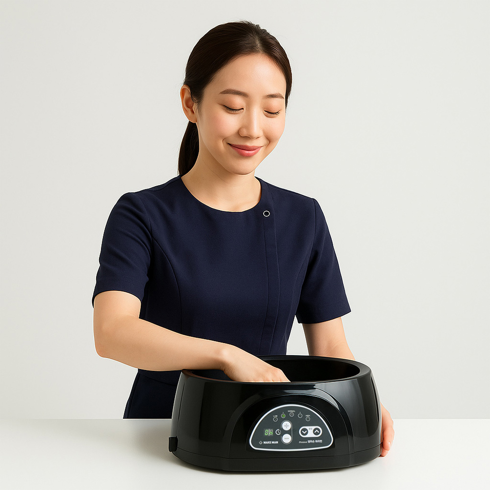 프리미엄 엄마손 파라핀 베스 + 멘톨왁스 1box(6개) 가정용 손가락 손목 테라피 기계