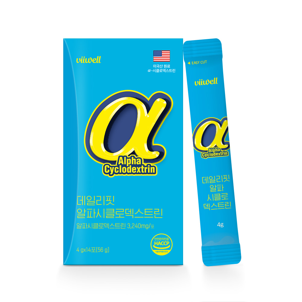 고함량 알파시클로덱스트린 1포당 3,240mg 알파시디 알파cd 14포 2개 - 상세 이미지 2