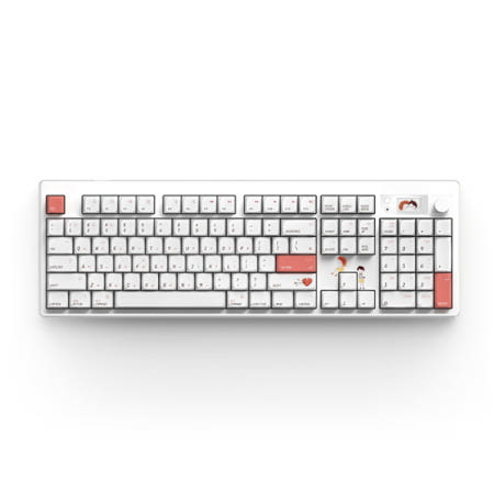 엠스톤글로벌 그루브스톤 GS104R 표준윤활 띠아모 GA 유무선 블루투스 기계식 키보드 (저소음 하늬축)