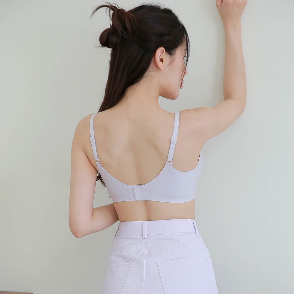 DDO 내추럴 볼륨핏 노와이어 심리스브라 패드일체형 머랭브라 블루베리, 75A, 1장 - 상세 이미지 2