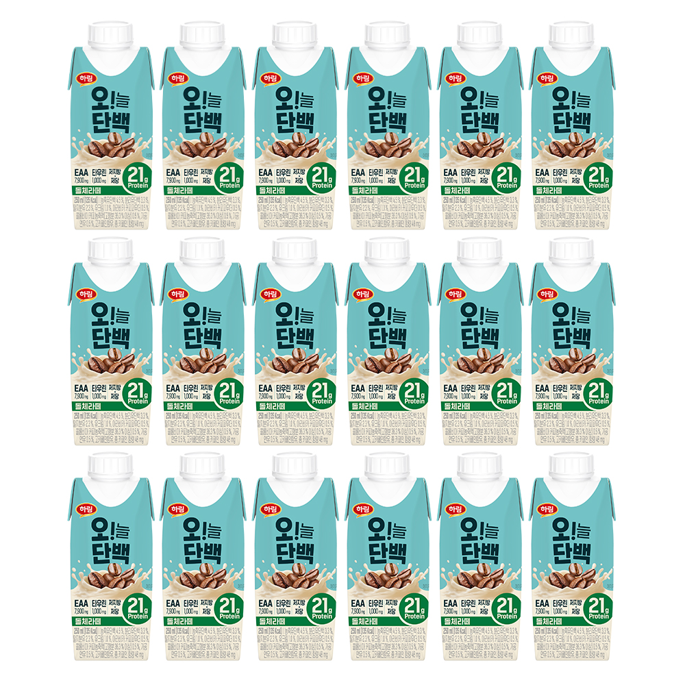 하림 오늘단백돌체라떼 250ml 18팩/단백질음료 : 모마네