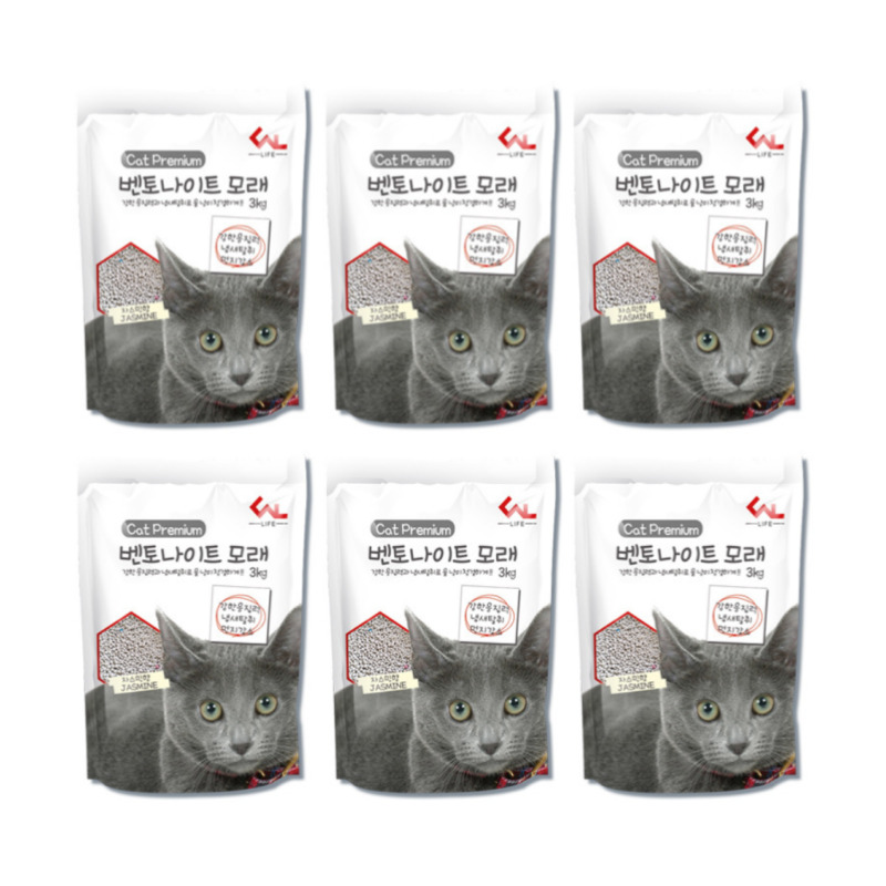 CNL라이프 디럭스 벤토나이트 고양이 모래 쟈스민향 4L 6개 : 고객은왕입니다