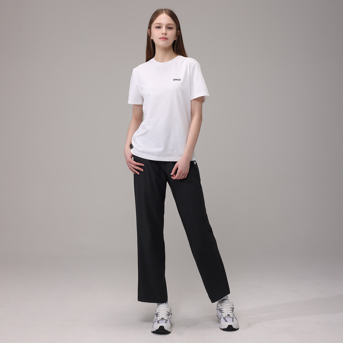 1+1 에버라스트 여성 9부 쿨링 바지 스트라이프 팬츠 - 상세 이미지 2