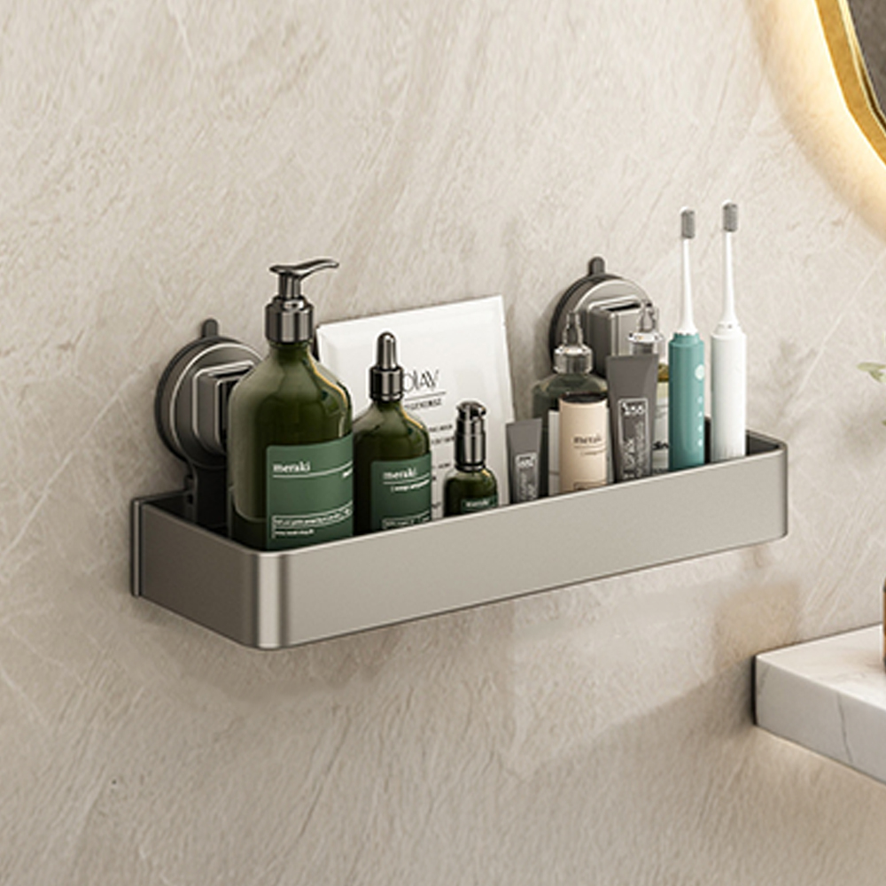 이지착 3중흡착 무타공 욕실선반 세면대 일자 화장실선반 일반형 30cm