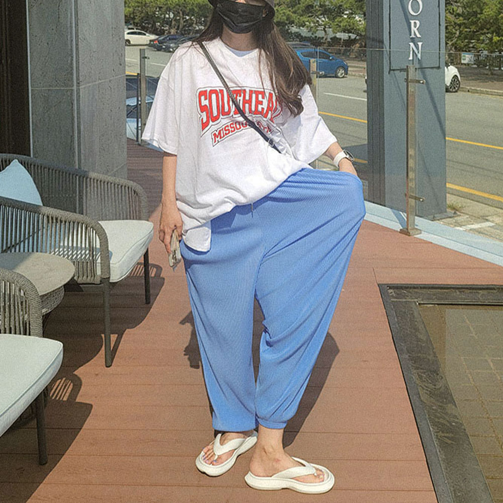 와이드핏 플리츠 냉장고 조거팬츠 - 상품 이미지