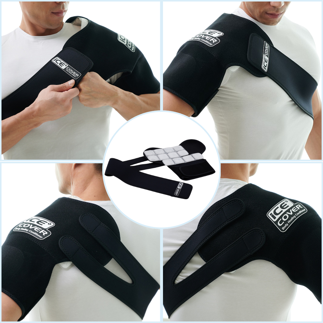 아이스커버 어깨냉찜질팩 쿨링 아이싱밴드 보호대 투수 야구 수술 얼음찜질 냉팩 좌우겸용