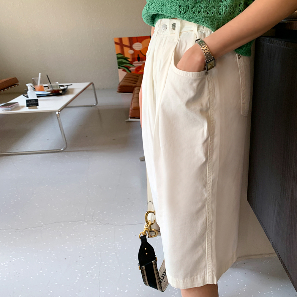 리나베 하프 비죠 5부 반바지 - 상세 이미지 2