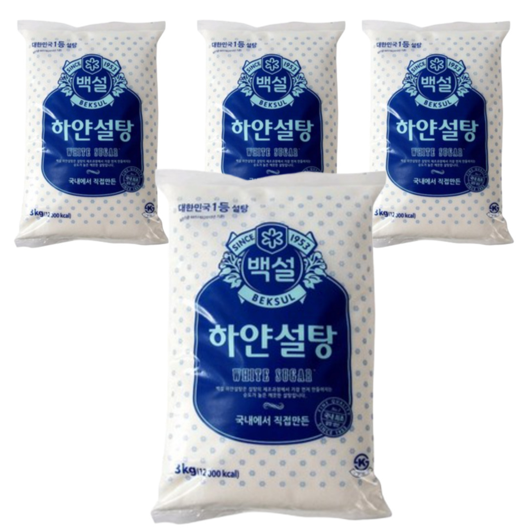 백설 하얀 설탕 3kg 4봉 : kk--mall