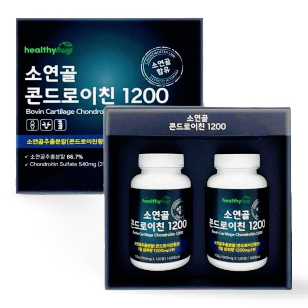콘드로이친1200 소연골흡수력 영양제 보스웰리아 중장년영양제  부모님선물 120정x2병 : 하나S마트