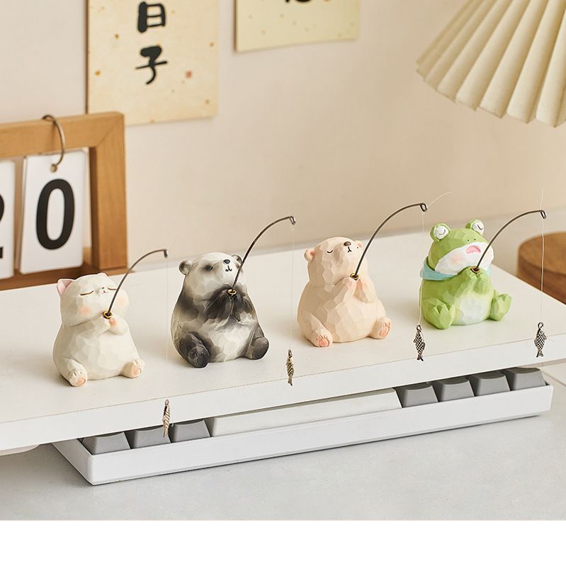 귀여운 고양이 동물 피규어 책상 장식 감성소품 밀크티 캣 1마리 - 상세 이미지 4