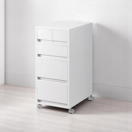 이동식 4단 데스크 서랍장 홈 사무실 인테리어 수납정리용 깔끔한