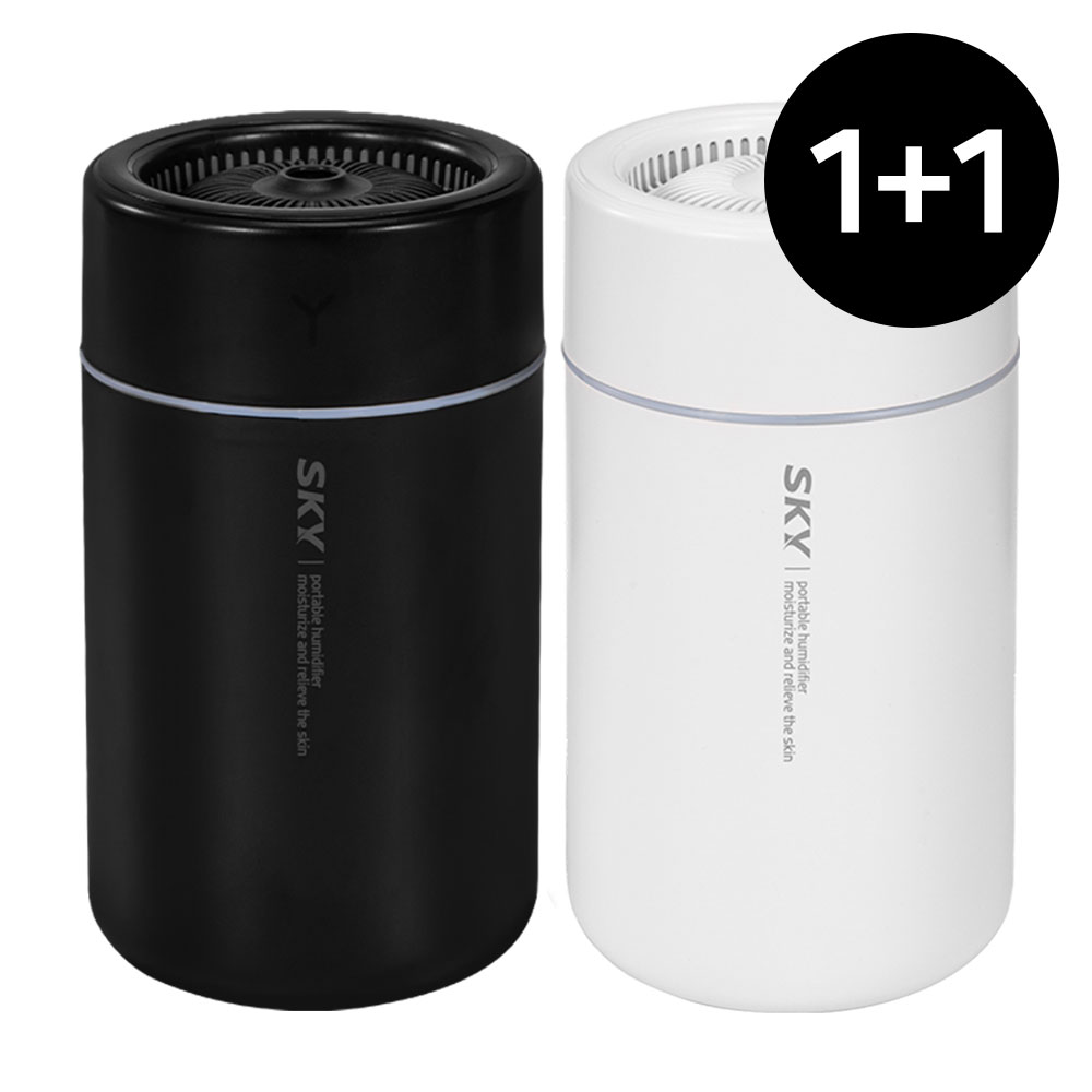 1+1 케어 MH10 C타입 차량용 책상용 초음파 미니 가습기