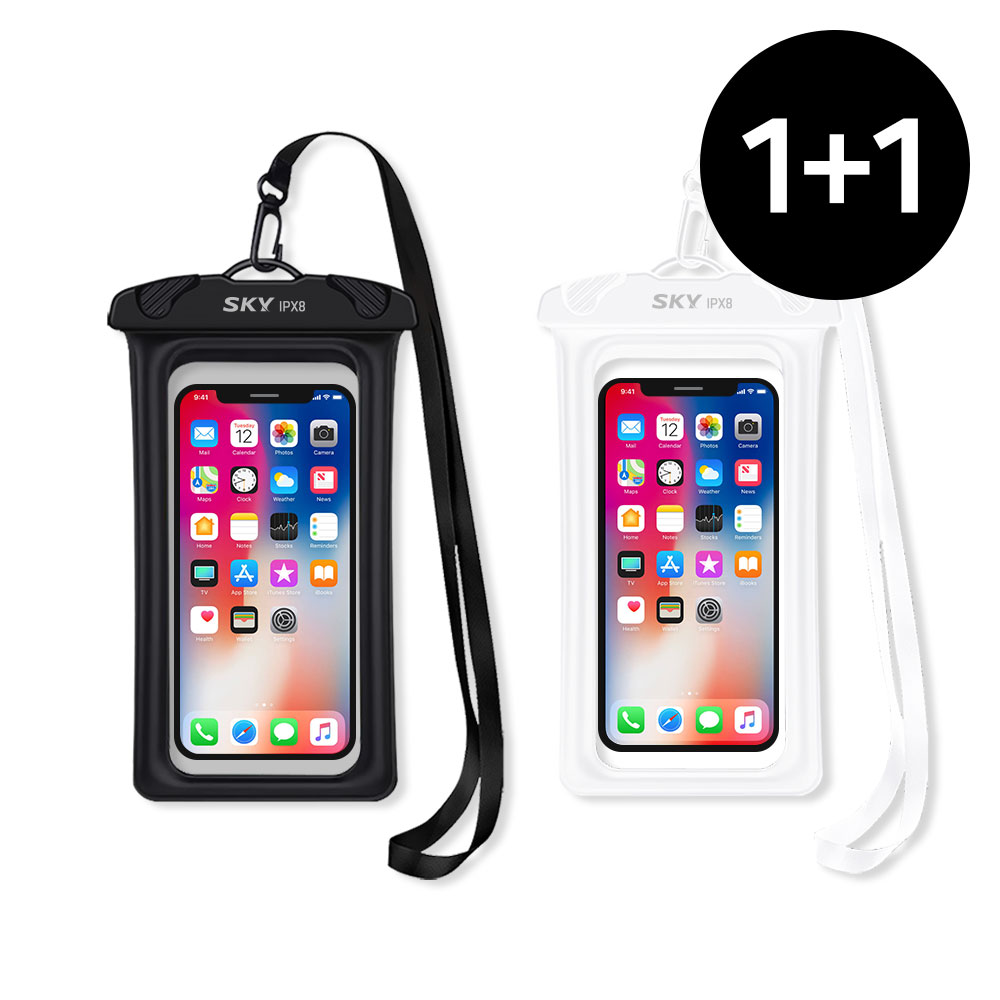 1+1 웰 IPX8 360도 터치 핸드폰 에어쿠션 갤럭시 아이폰 휴대폰 스마트폰 수중촬영