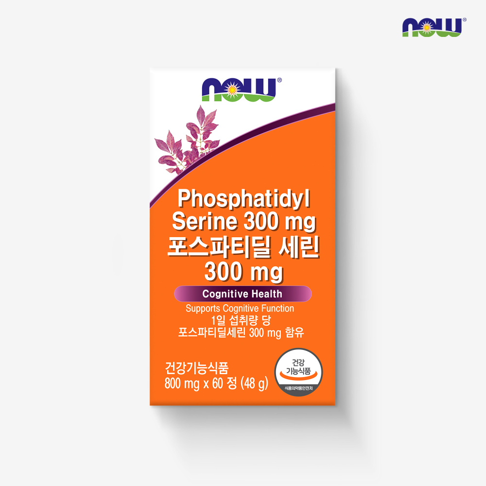 [나우푸드] 포스파티딜 세린 300mg (800mg x 60정)/나우 : 롯데백화점인천점